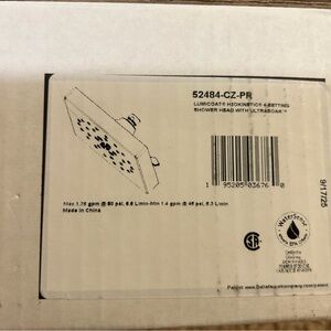 Delta 4-Setting Brushed Gold Shower Head with H2Okinetic Spray, 4in 52484-CZ-PR